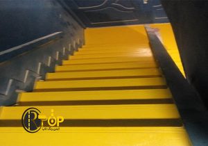 قیمت رنگ راه پله سنگی + اهنی + چوبی و اجرای رنگ پله
